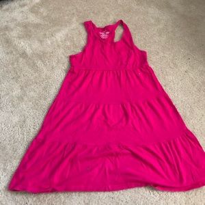 Pink racer back girls dress